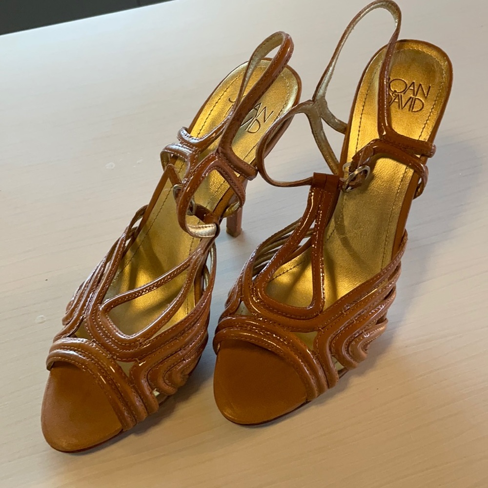 Joan & David Neutral strappy heels